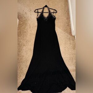 Retro Homecoming Niki by Niki Livas Halter Dress Black | Size 8